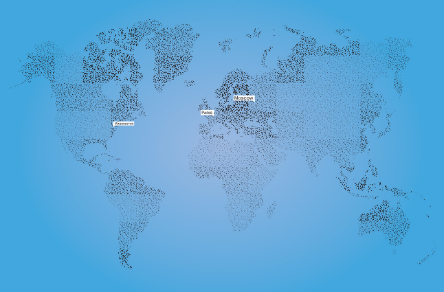 Polka Dotted World Map Vector