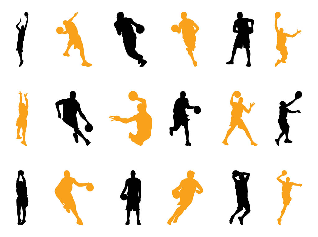Basketball Players Silhouettes Pack