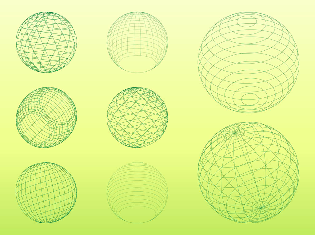 3D Wireframe Spheres