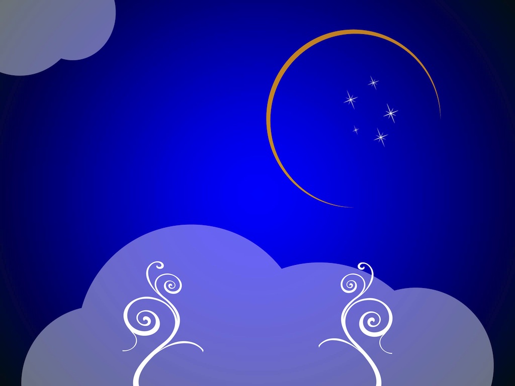 Crescent Moon Background