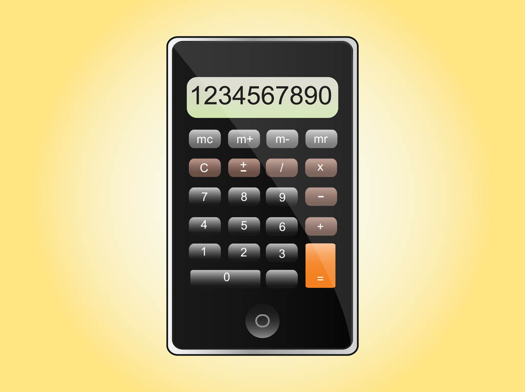 iPhone Calculator Vector