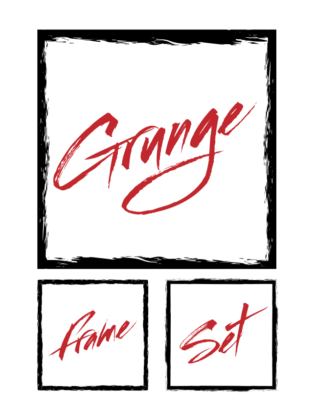 Grunge Frame Vector Set