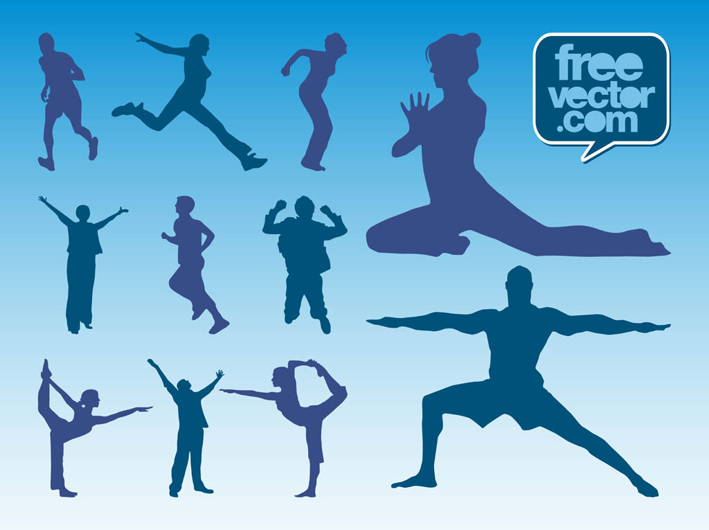 Workout Silhouettes Vector