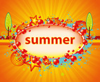 Summer Sunburst Background Vector