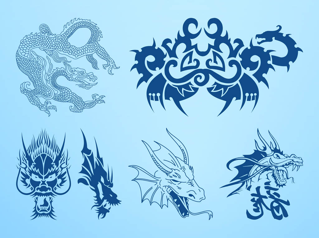 Dragons Vector Graphics