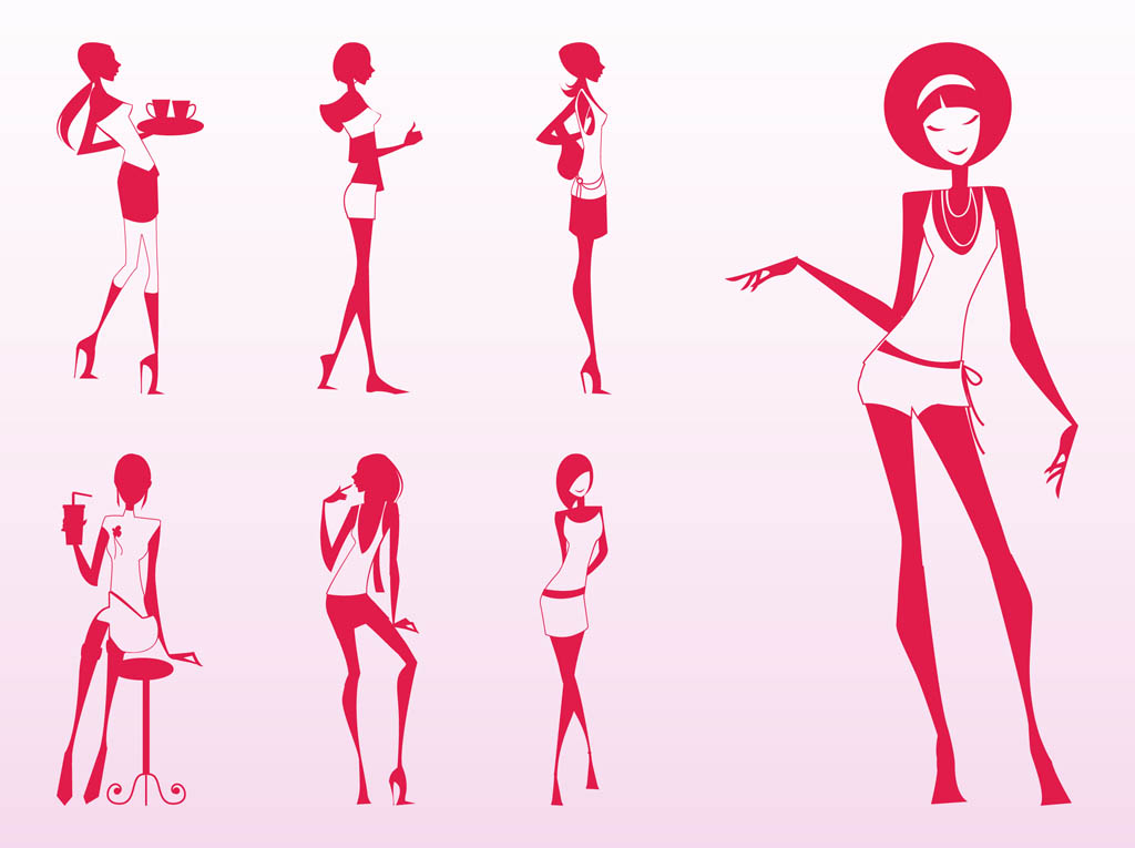 Glamour Girls Silhouettes