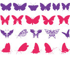 Butterfly Silhouettes Set