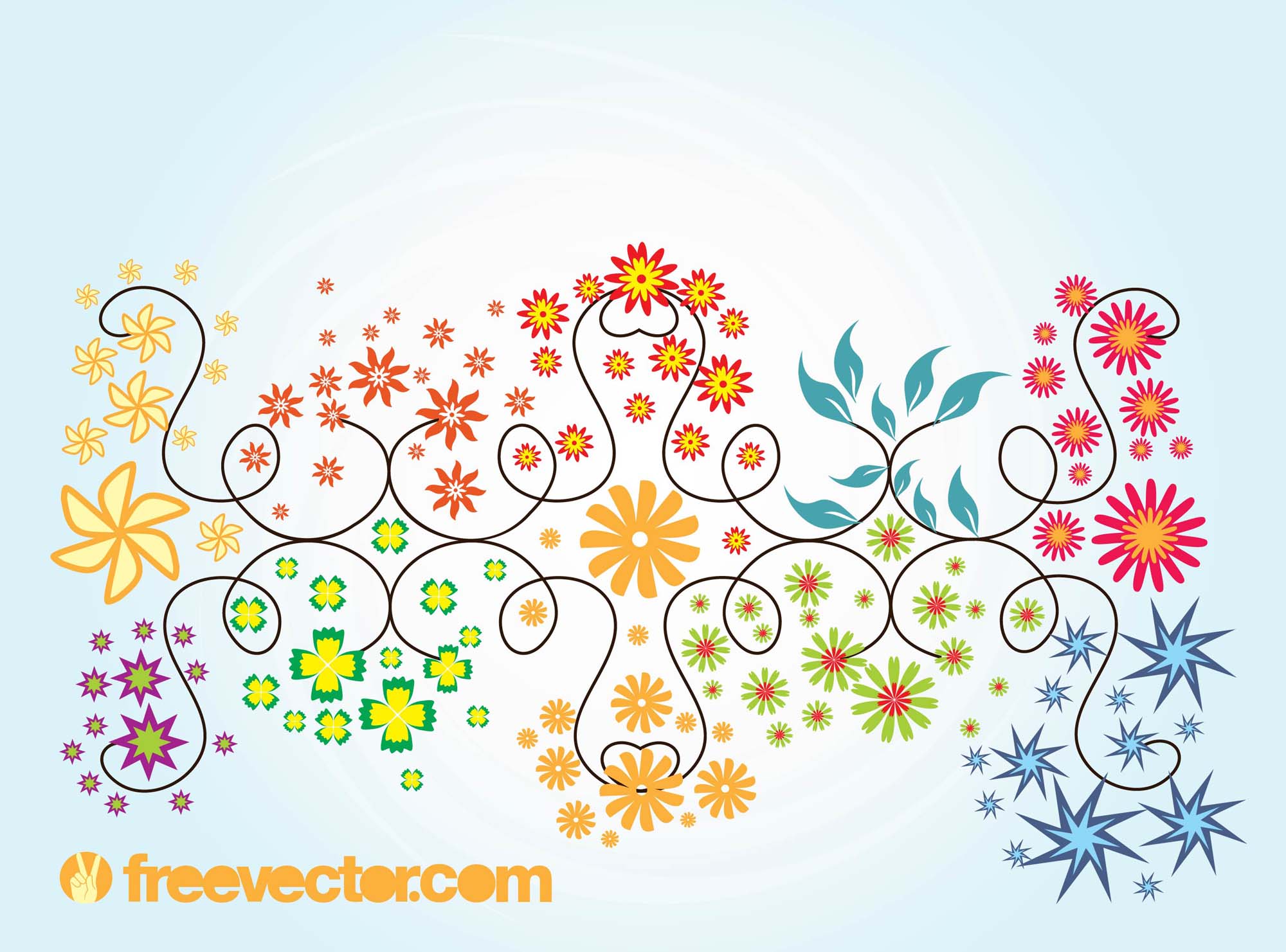 Floral Summer Vector Graphics