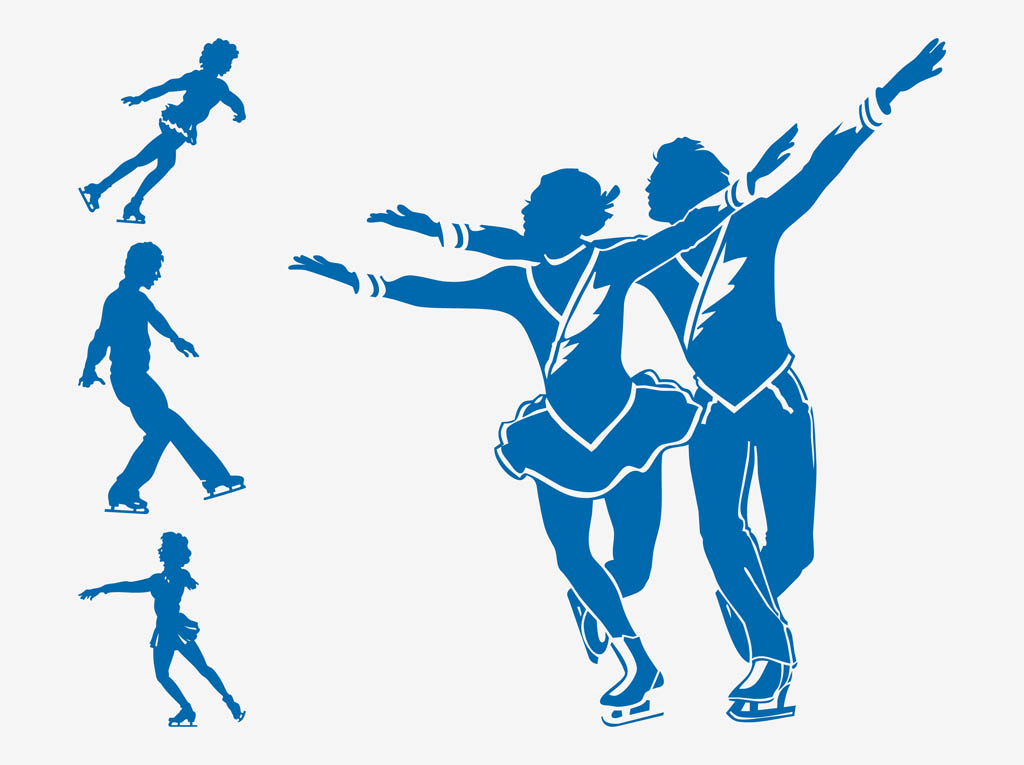 Figure Skaters Silhouettes