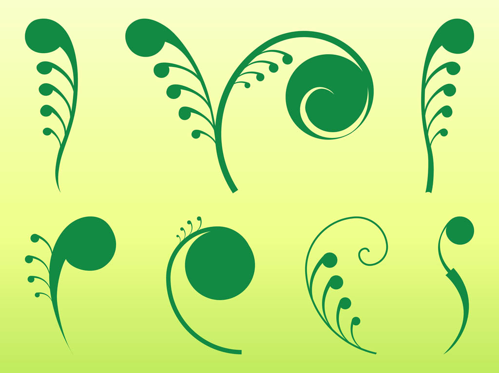Plant Swirls Graphics