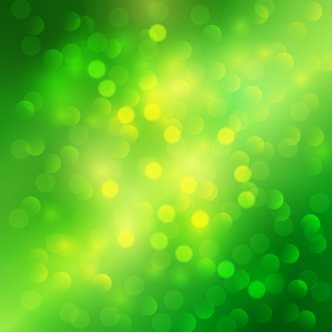 Bright Neon Green Bokeh Vector Background