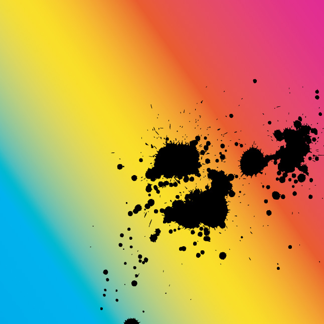 Rainbow Splatter Vector