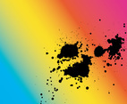 Rainbow Splatter Vector