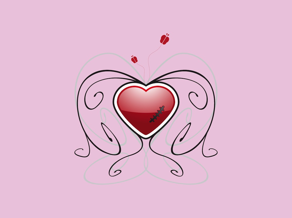 Wounded Heart Vector Design