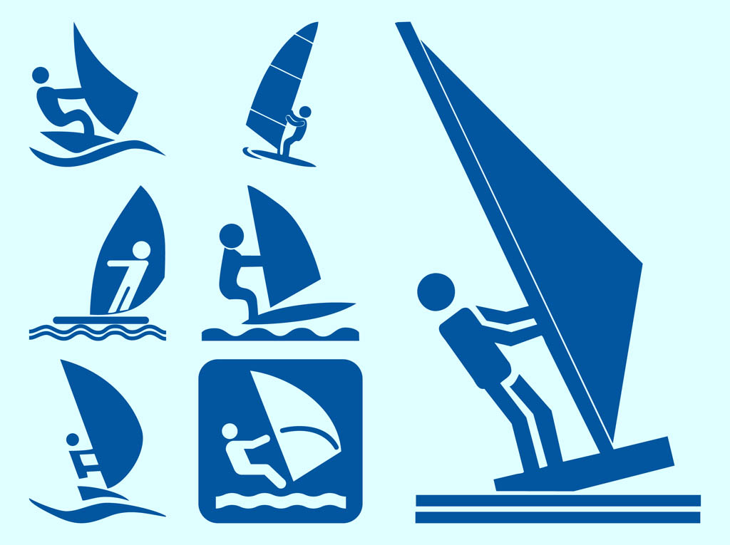 Windsurfers Icons