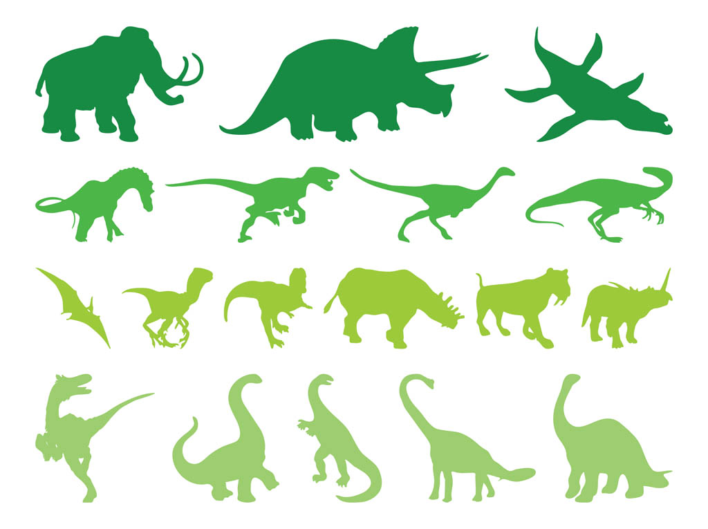 Prehistoric Animals Silhouettes