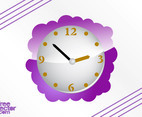 Purple Clock Vector