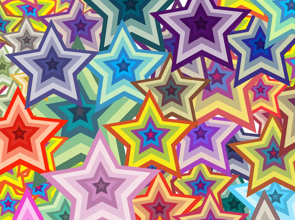Colorful Stars Background