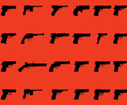 Handguns Vector Graphics Set 