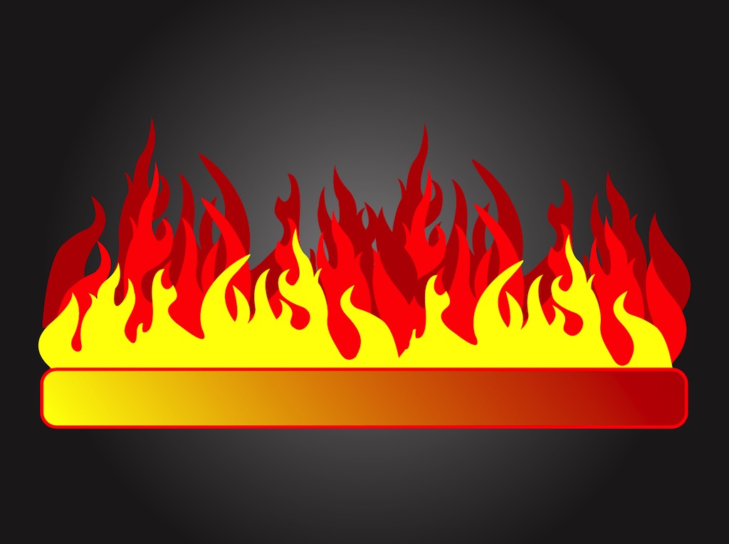 Banner With Flames