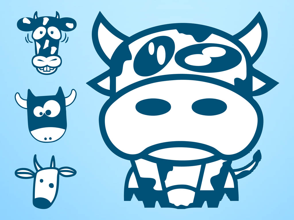 Cow Characters Vector