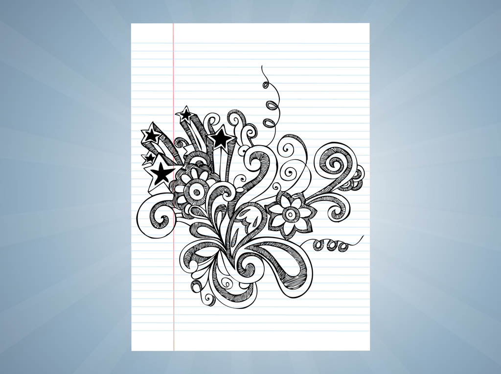 Notebook Drawings Vector