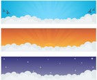 Sky Cloud Vector Banners