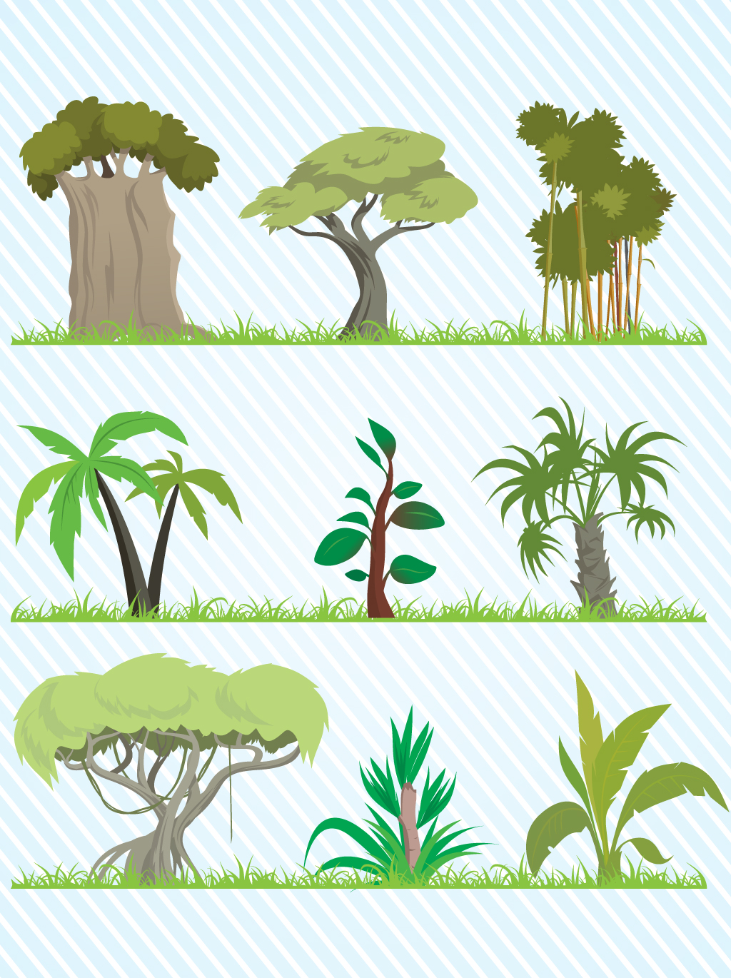 Cartoon Tree Vector Pack