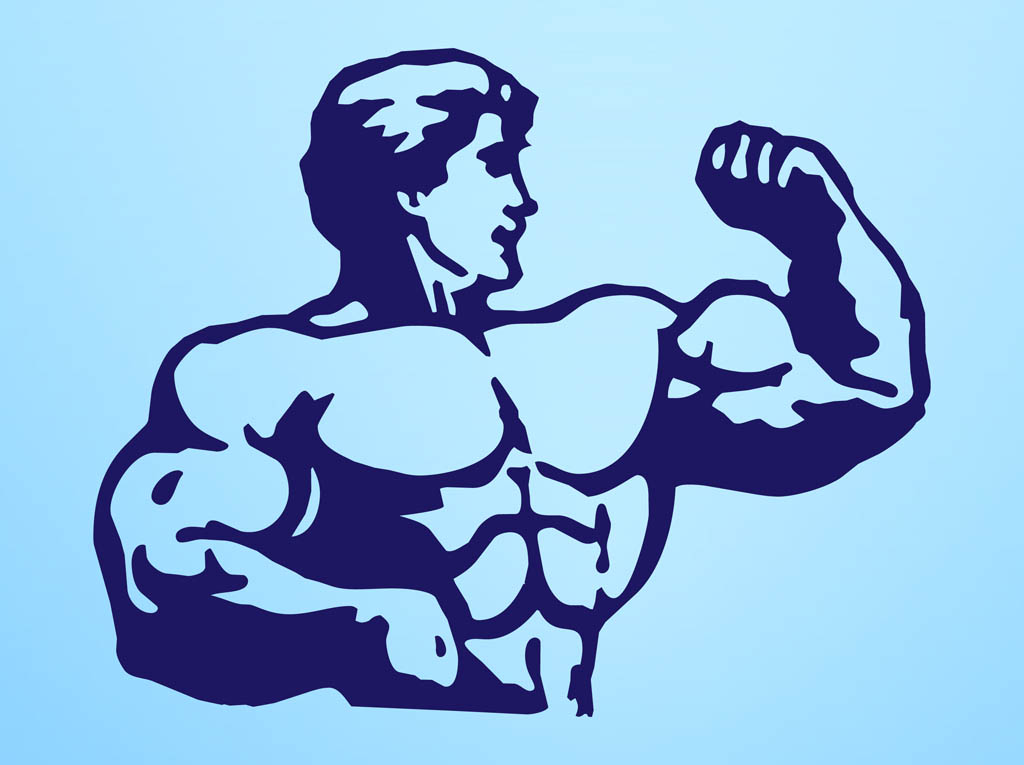 free clipart muscle man - photo #10