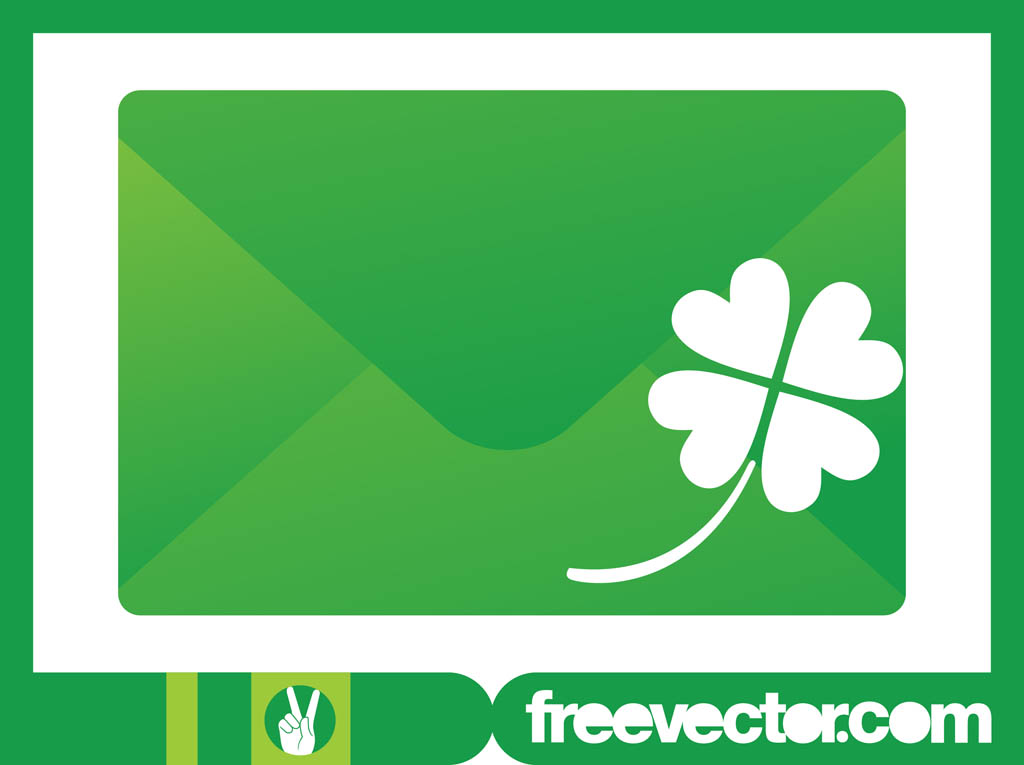 Envelope And Clover Vector