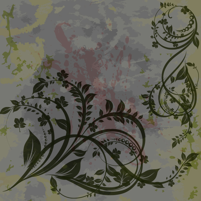 Grungy Floral Vector