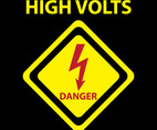 Hi-Volt Danger Sign Vector