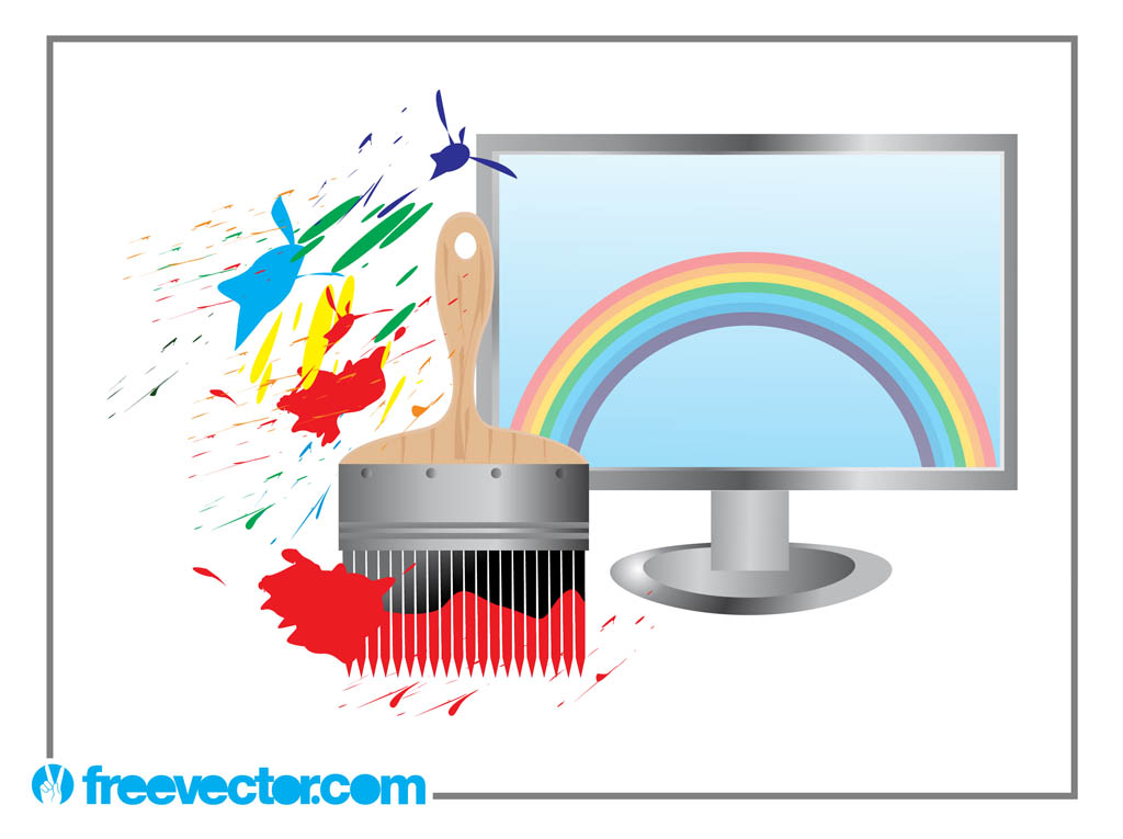 Rainbow Computer Screen