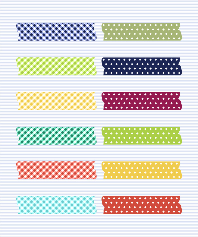Free Vector Washi Tape Pack