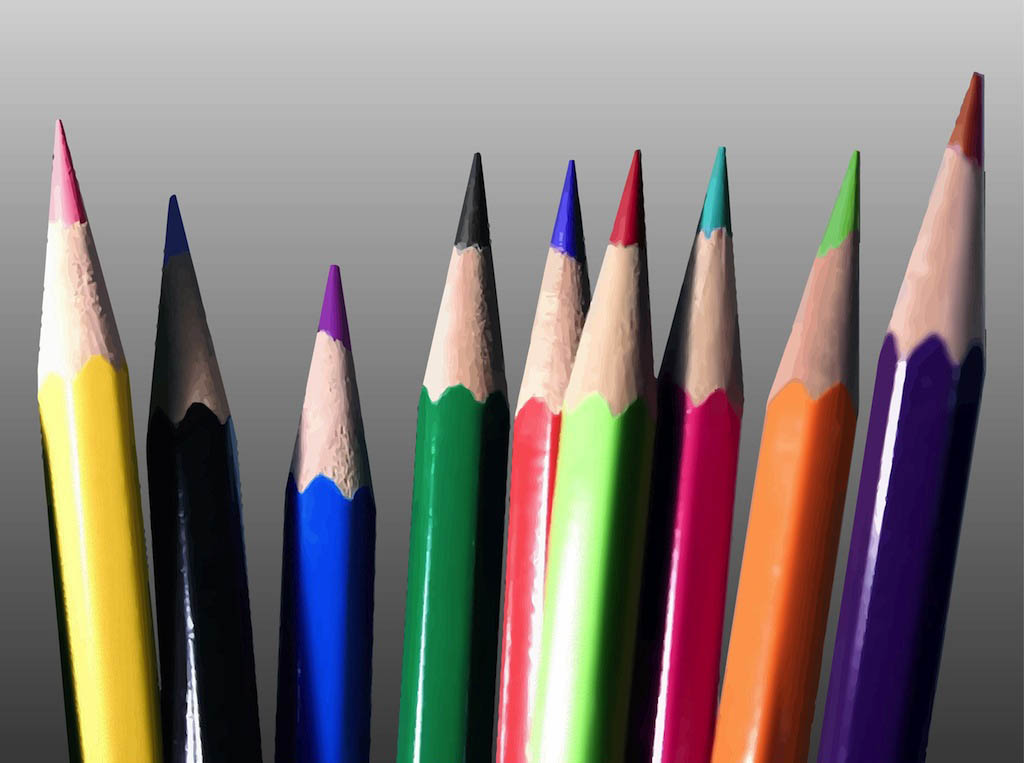 Colored Pencils Vector