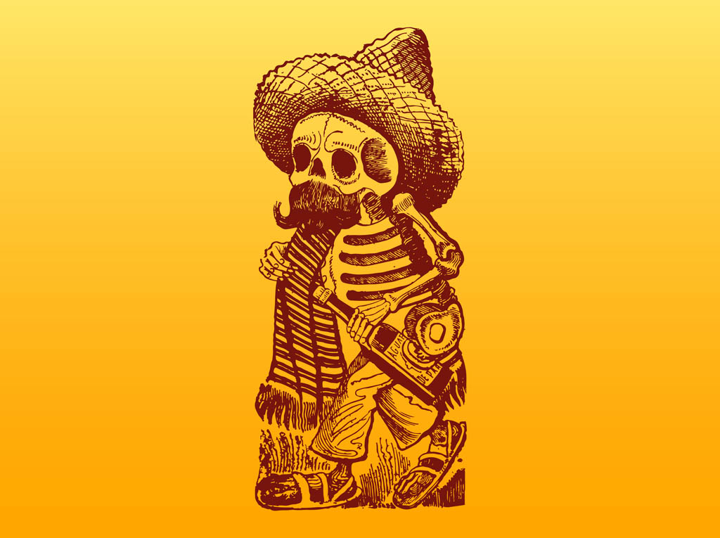 Mexican Skeleton Character
