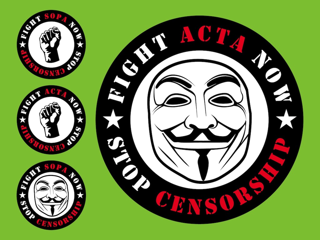 ACTA SOPA Badges