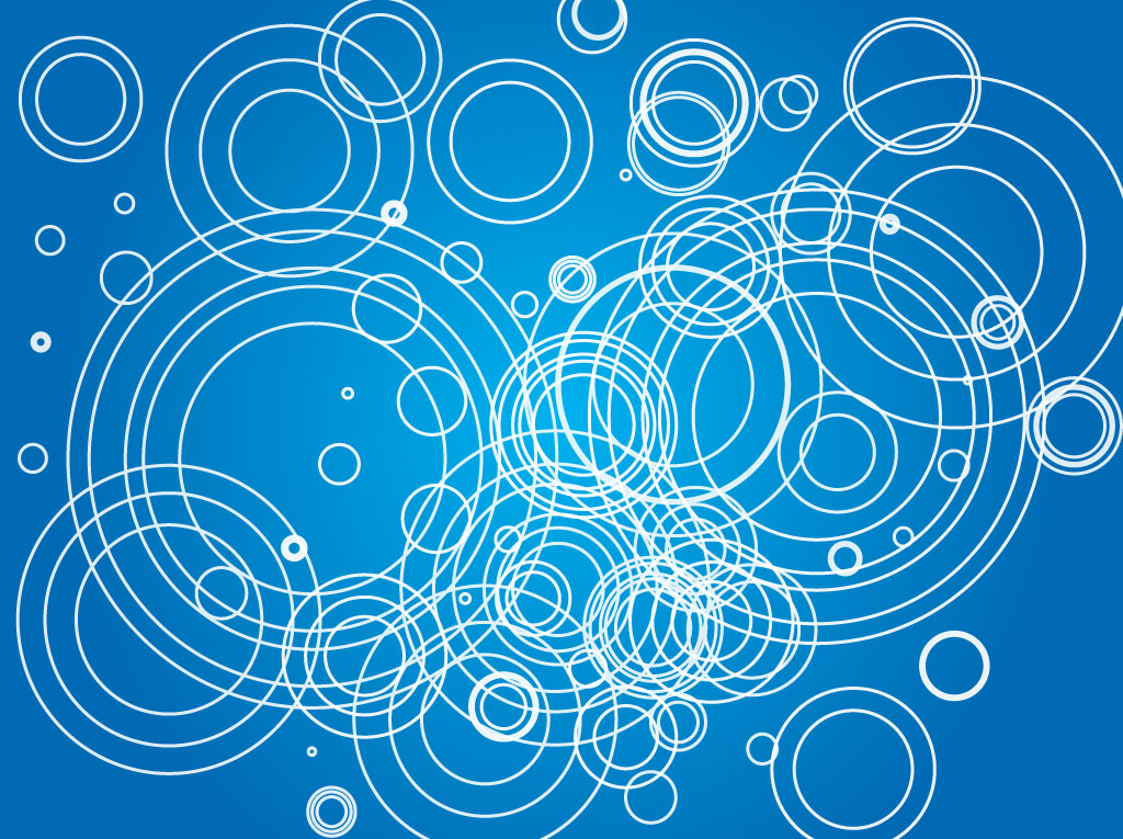 Blue Background White Circles