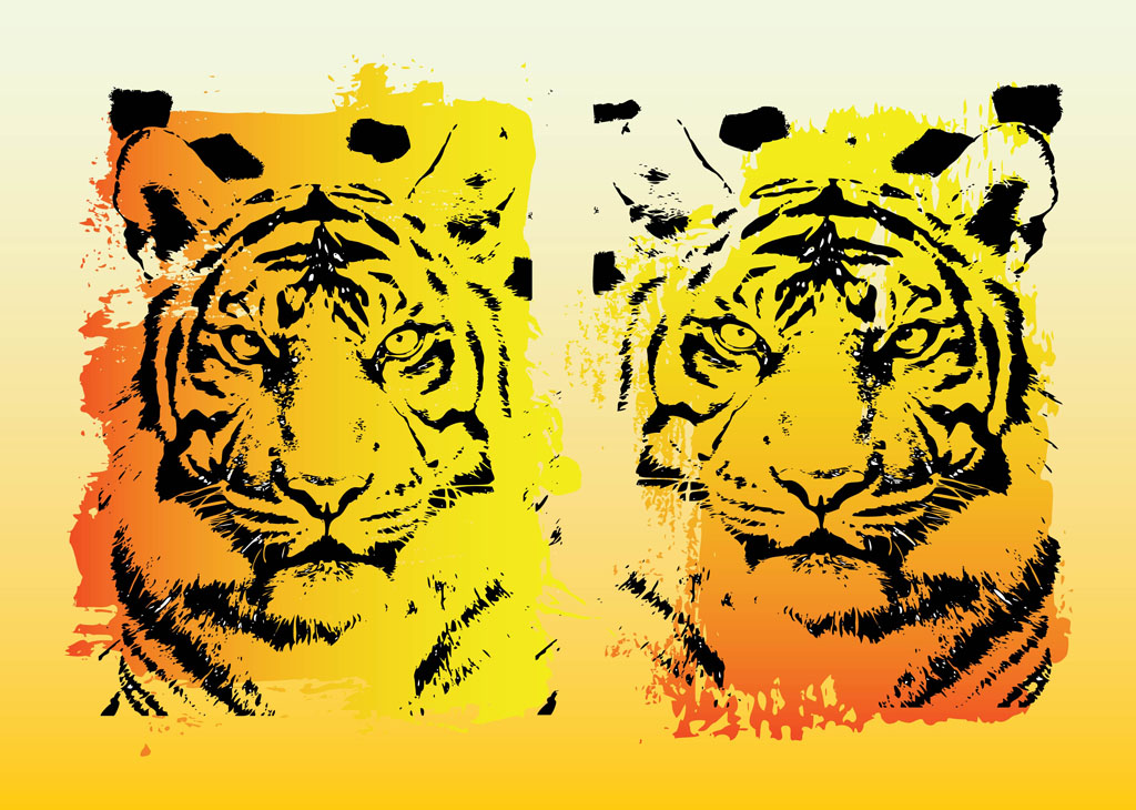 Tigers Vector Graphics