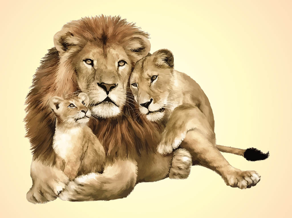 free lion family clipart - photo #17