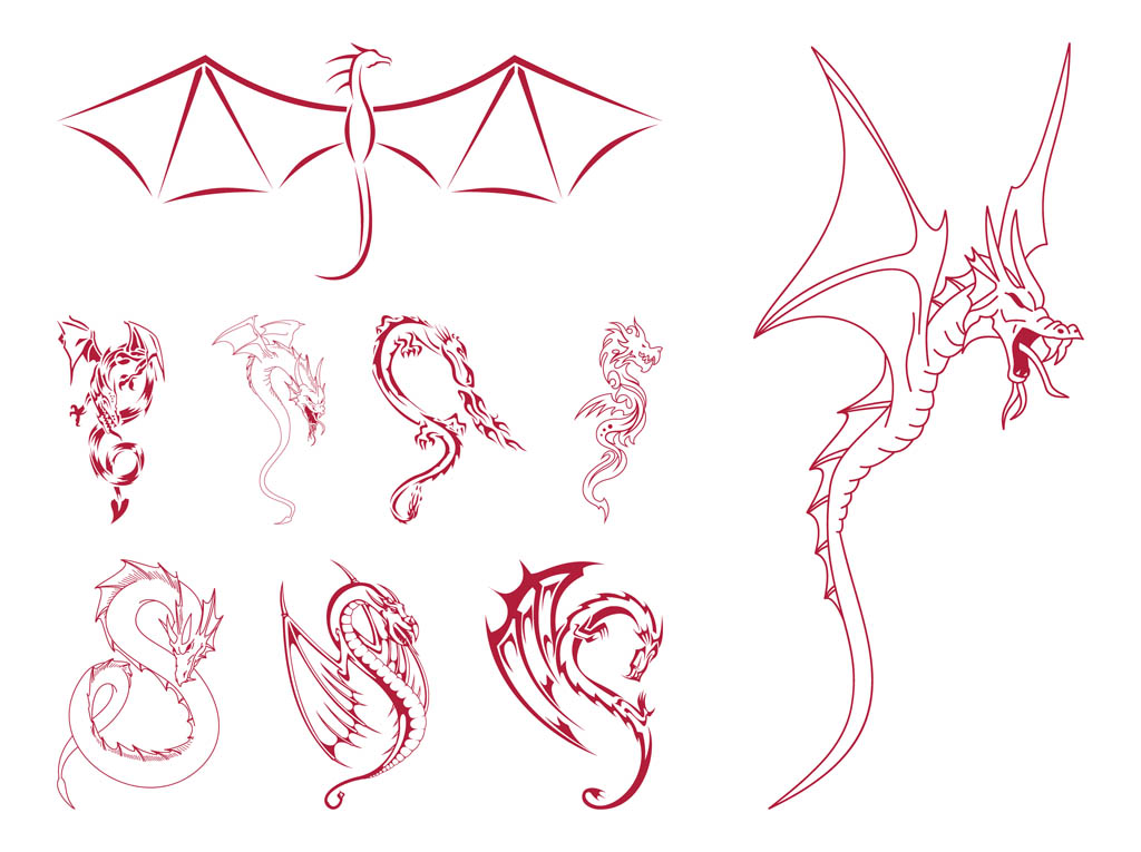 Dragon Outlines