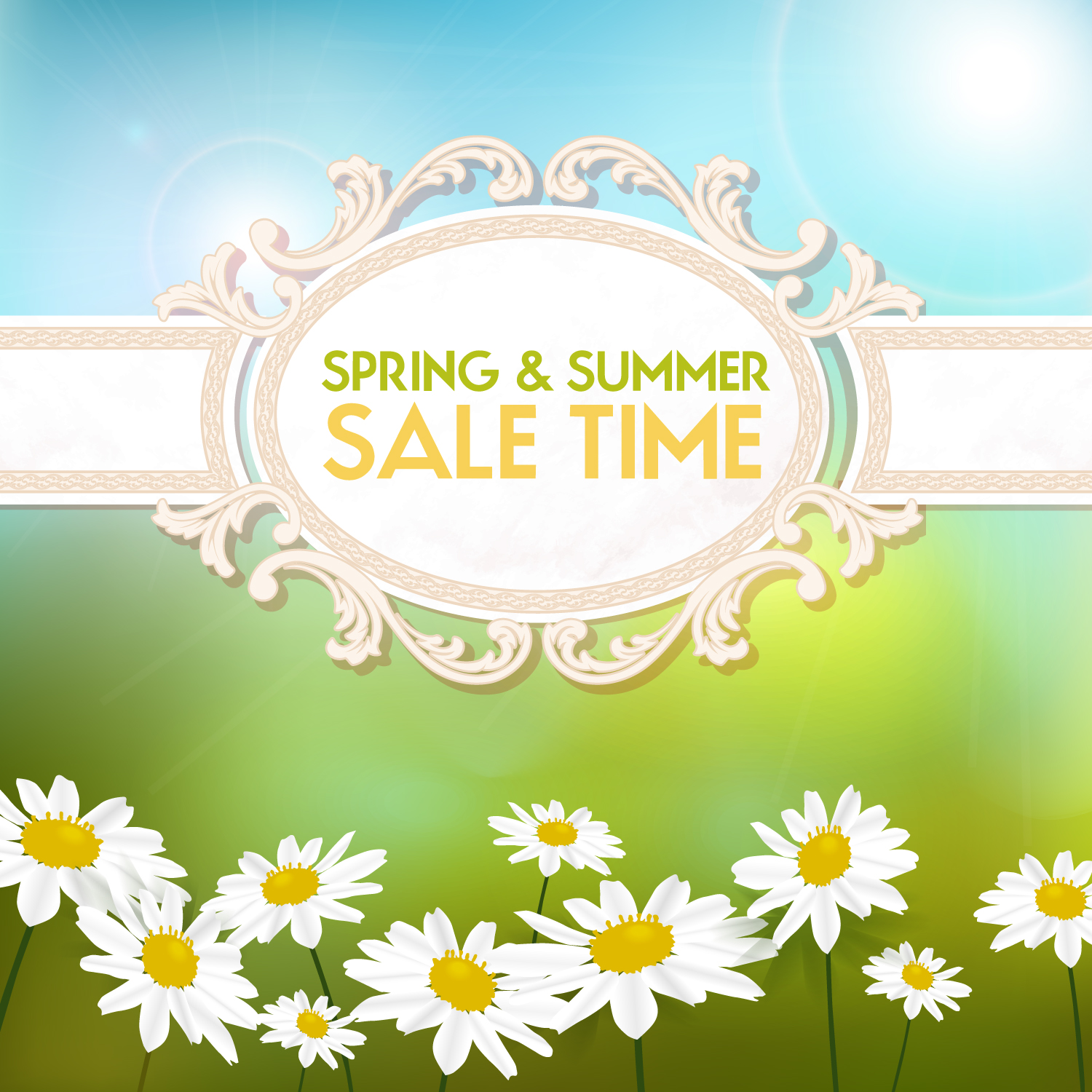Spring and Summer Sale Background