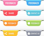 Colorful Free Vector Feedback Tags