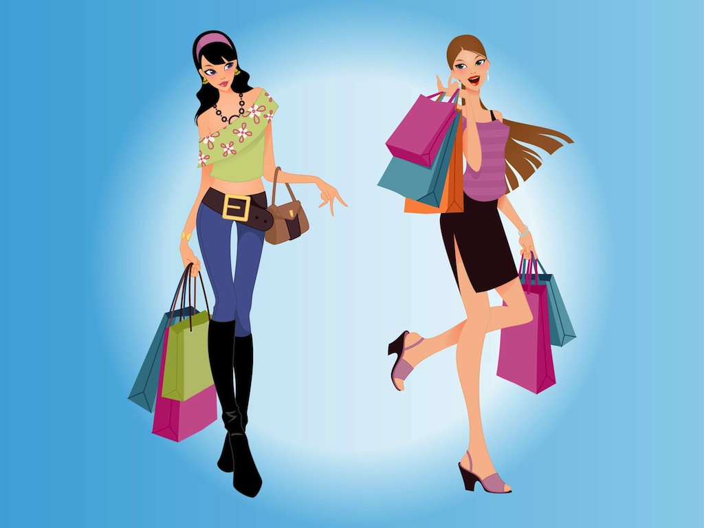 Shopping Women Vector