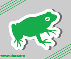 Frog Sticker Vector Graphic