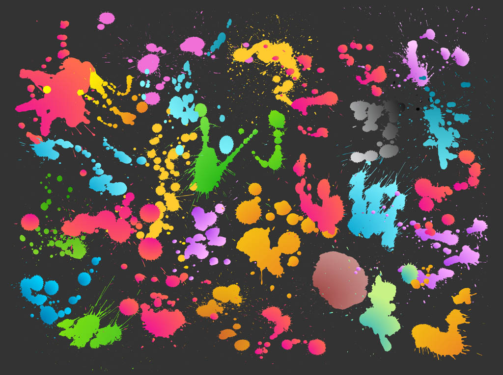 Colorful Splatter Vector