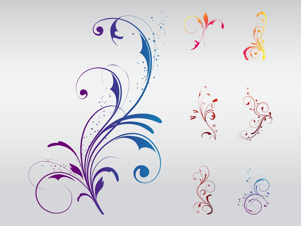 Swirly Floral Designs