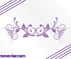 Purple Floral Swirl Vector