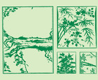 Japanese Trees Vector