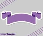 Purple Ribbon Sticker